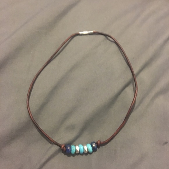 Silver Turquoise Lapis Necklace. Made in TriBeCa. - Picture 1 of 1